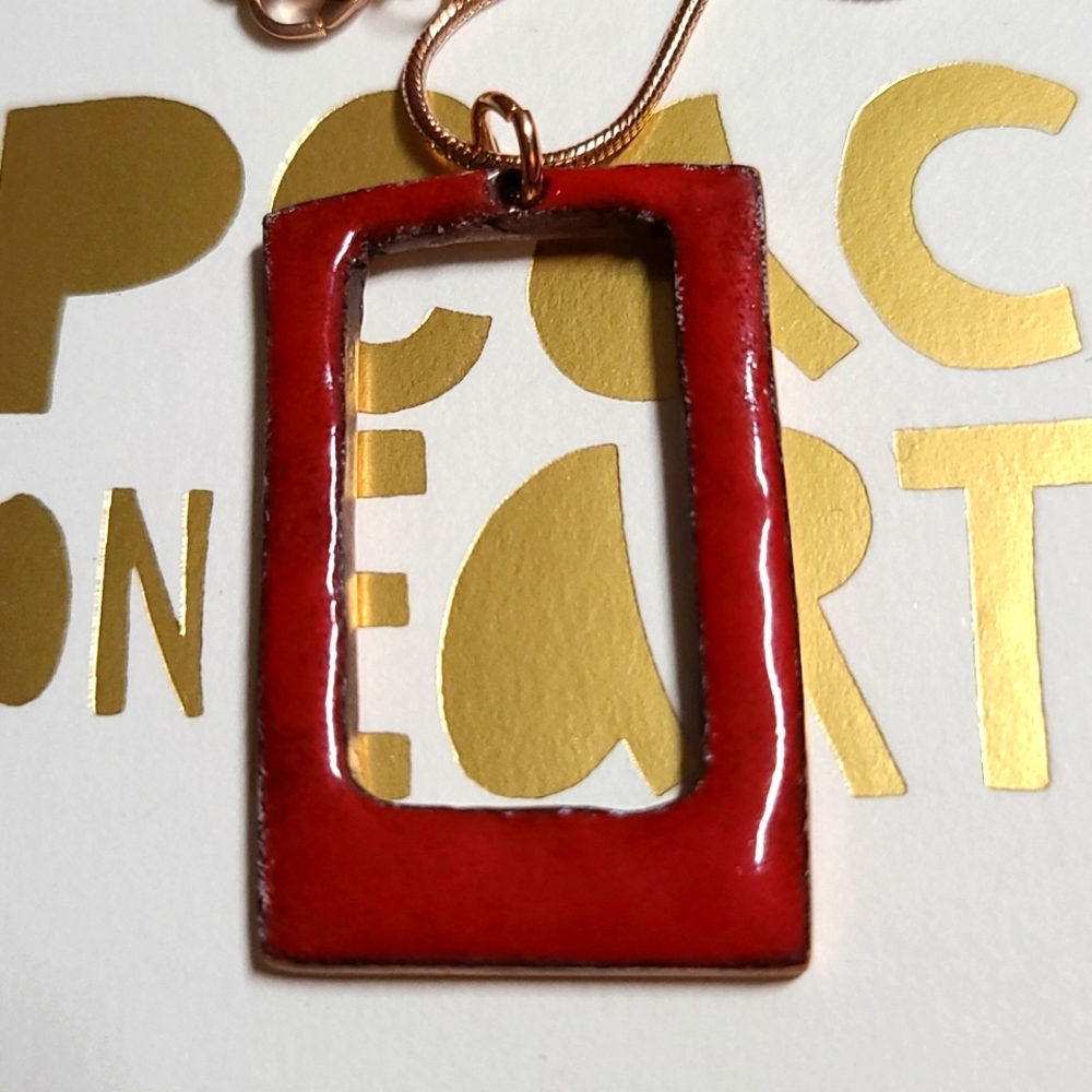 Handmade Pendant on Rose Gold Chain